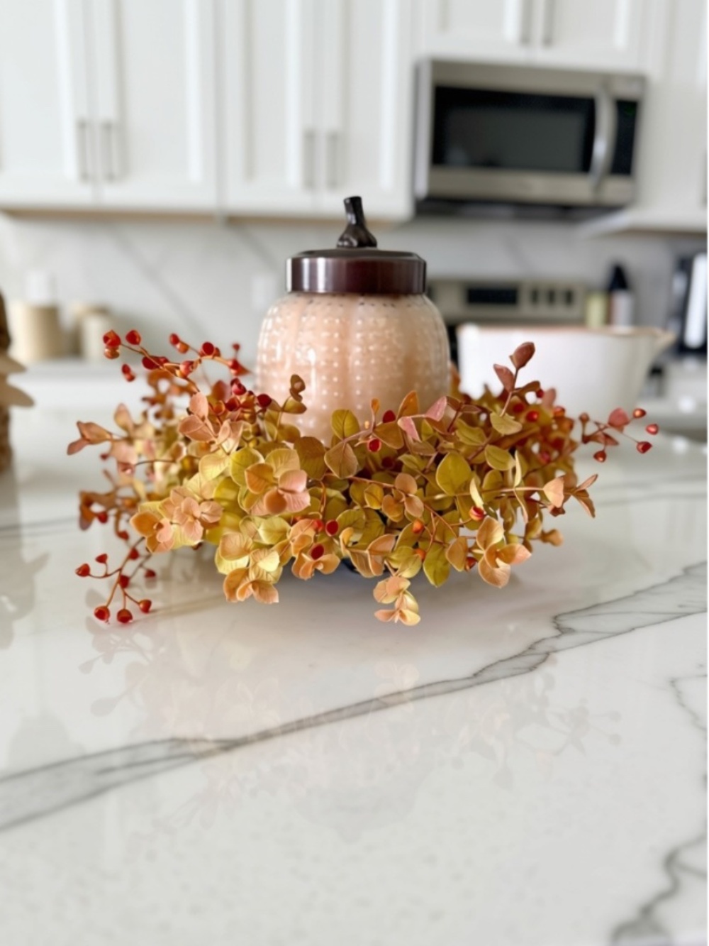 Autumn Eucalyptus & Berry Candle Ring
